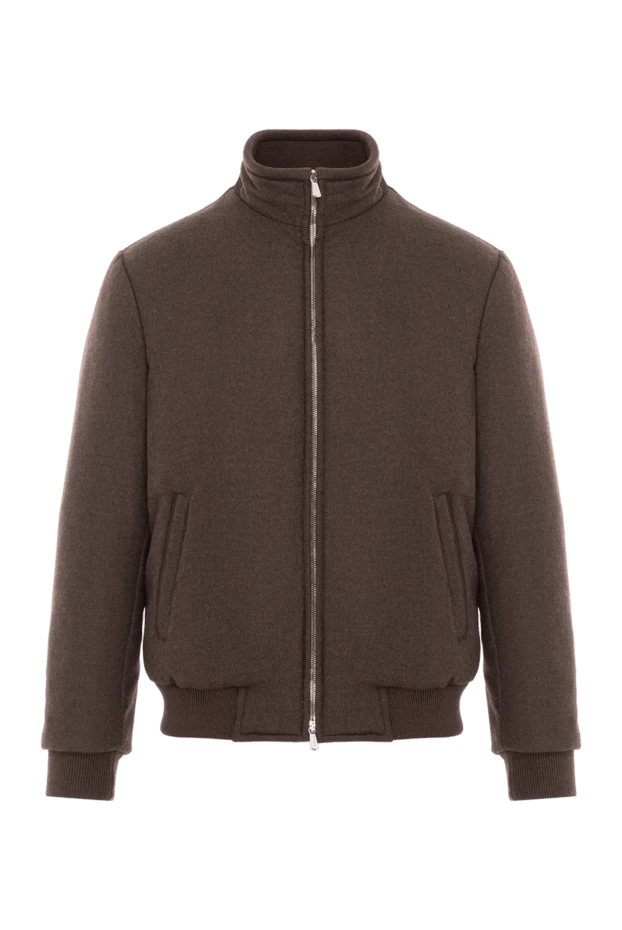 Тёплый пуховик из мягкой шерсти с кашемиром с высоким воротом и рельефной резинкой
- фото 1