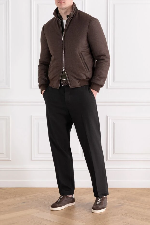Enrico Mandelli warm down jacket made of soft wool and cashmere with a high collar and a textured elastic band
 189092 - photo 2