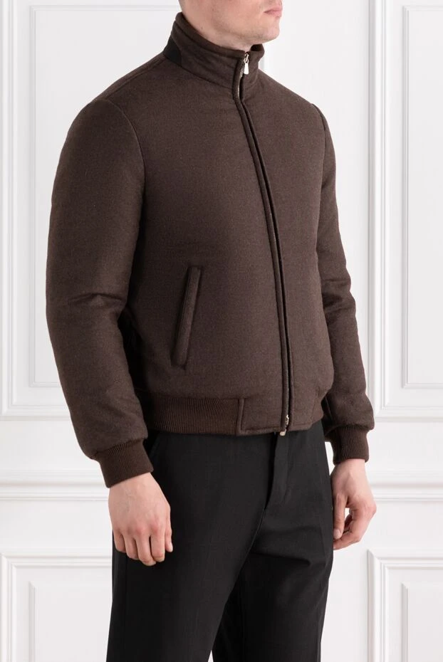 Enrico Mandelli warm down jacket made of soft wool and cashmere with a high collar and a textured elastic band
 189092 - photo 3