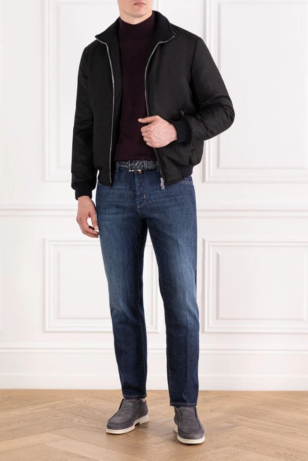 Enrico Mandelli men's short down jacket made of wool and cashmere black 189095 - photo 2