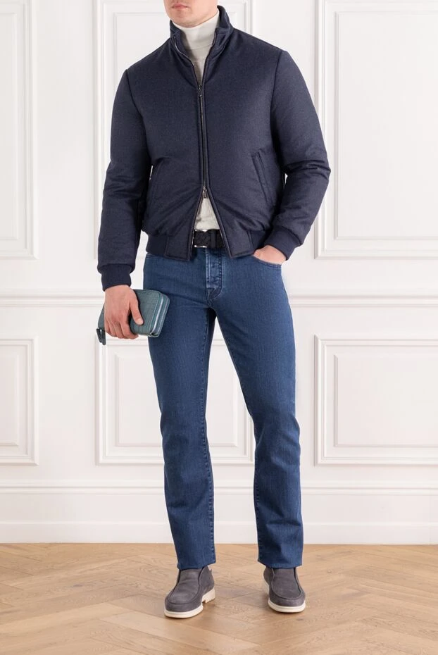 Enrico Mandelli insulated bomber jacket made of soft wool and cashmere with textured trim
 189100 - photo 2