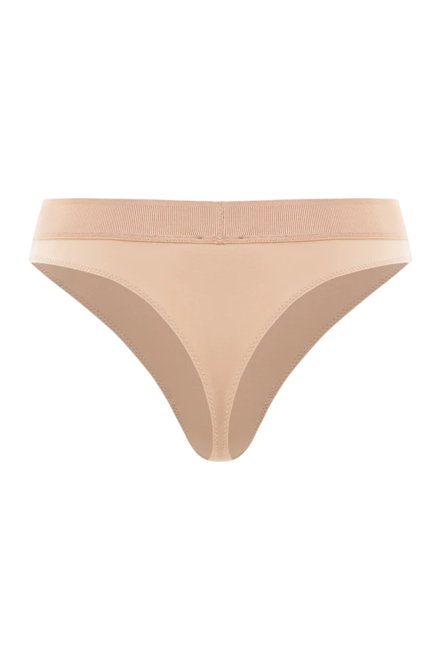 Tom Ford фирменные стринги из модала с логотипом бежевые 189103 - фото 2