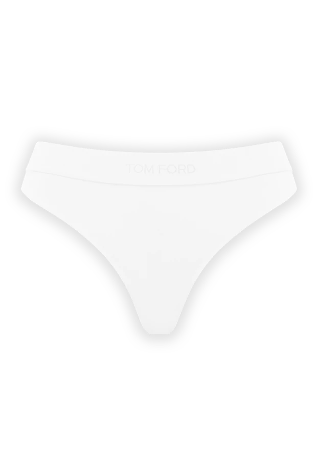 Ақ түсті логотипі бар брендтік модальді белдік - фото 1