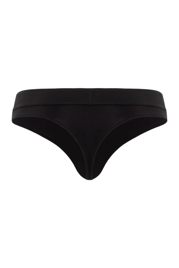 Branded Modal Thong with Logo Black - photo 2
