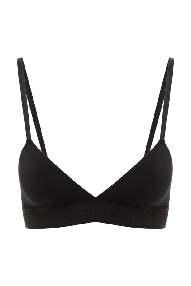 Брендтік созылған көкірекше қара модаль - фото 1