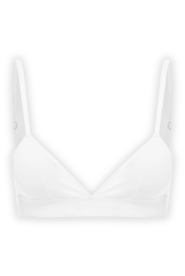 Branded stretch bra white modal - photo 1