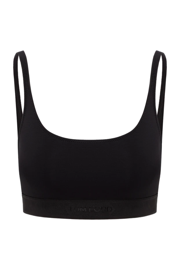 Branded Stretch Modal Bra With Logo Black - photo 1