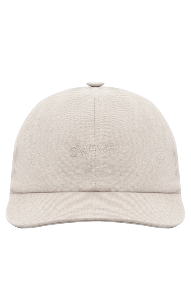 Ерлерге арналған кестеленген логотипі бар бежевый бейсбол қалпақ - фото 1