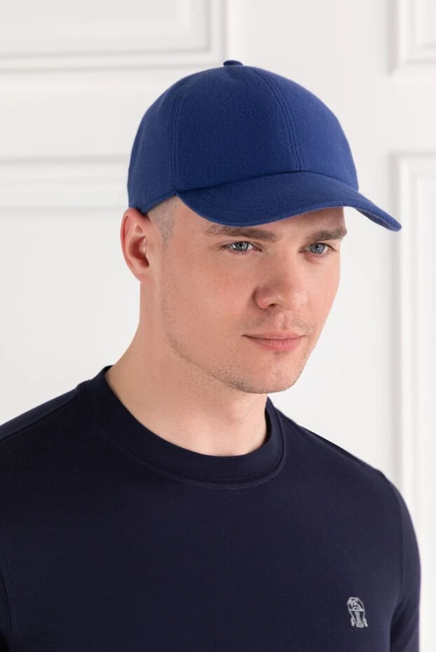 Svevo синяя мужская бейсболка из итальянского хлопка 189134 - фото 2