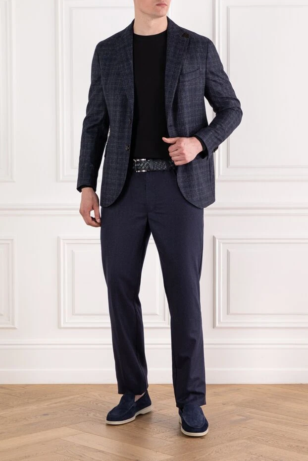 Corneliani черный шерстяной джемпер мужской с логотипом 189140 - фото 2