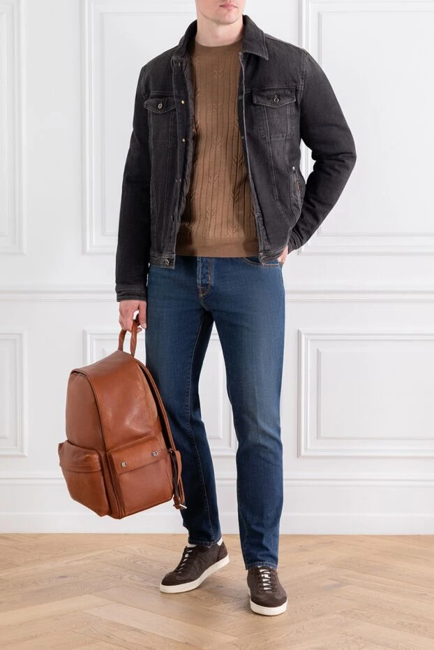 Трикотажный джемпер в вертикальную полоску с объёмной текстурой - фото 2