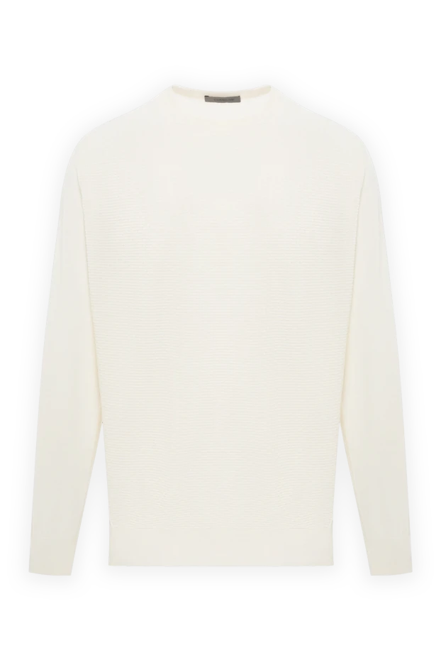 Milk wool jumper with textured knit and round neck
- photo 1