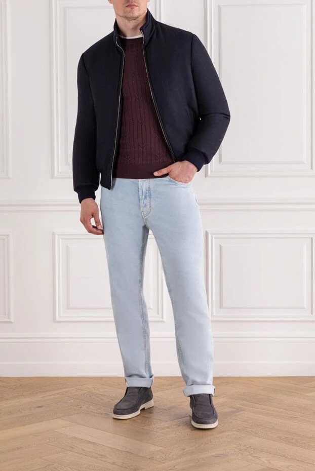 Corneliani текстуралы тоқылған бургундия жүнінен жасалған секіргіш
 189152 - фото 2