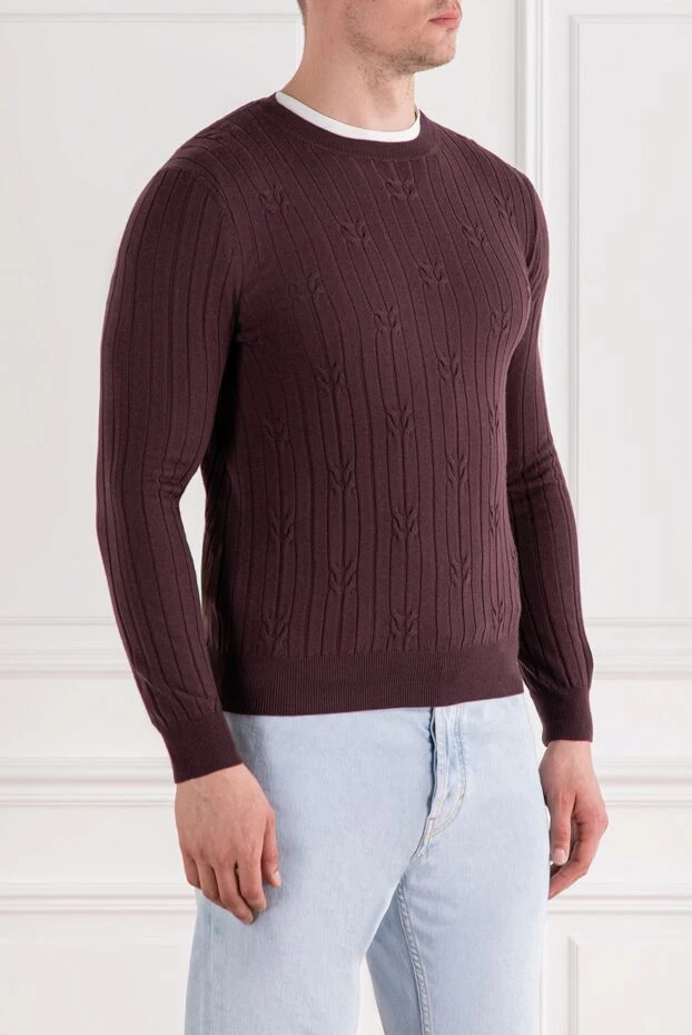 Corneliani текстуралы тоқылған бургундия жүнінен жасалған секіргіш
 189152 - фото 3