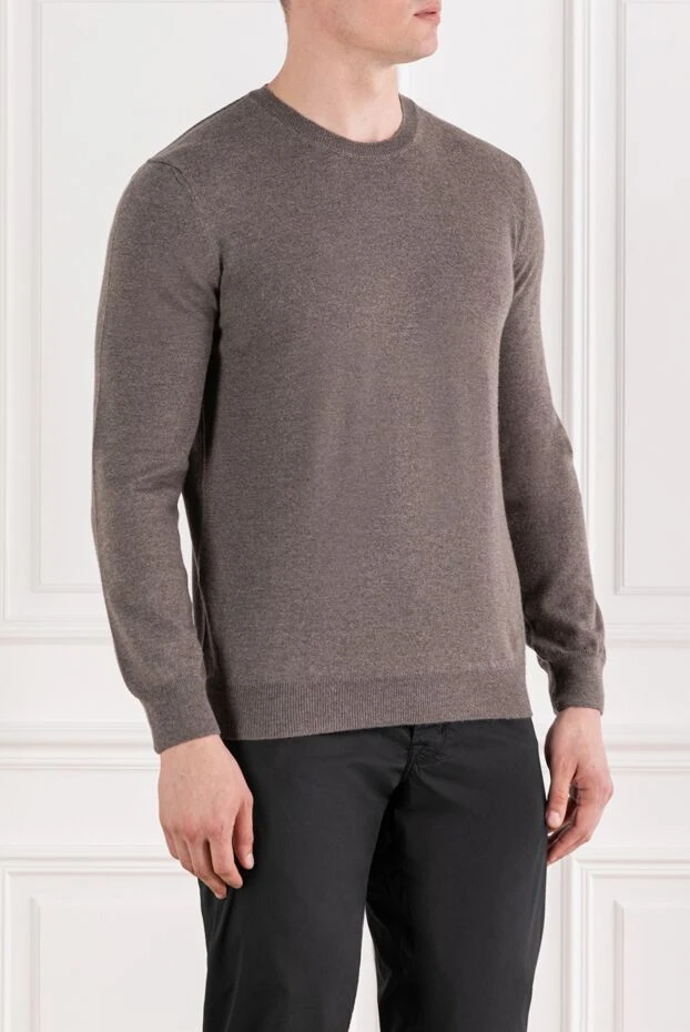 Corneliani бежевый ерлер жүннен жасалған мойынға арналған секіргіш 189154 - фото 3