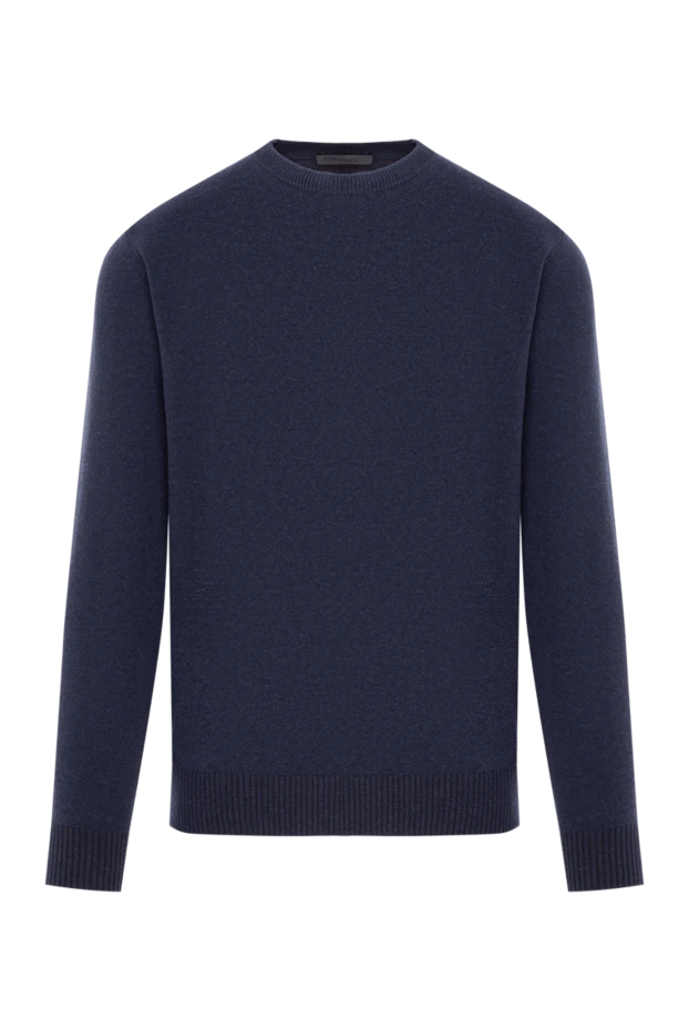 Мужской джемпер из шерсти и кашемира темно-синего цвета
- фото 1