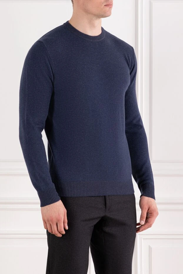 Corneliani ерлерге арналған көк түсті жүннен және кашемирден жасалған секіргіш
 189182 - фото 3