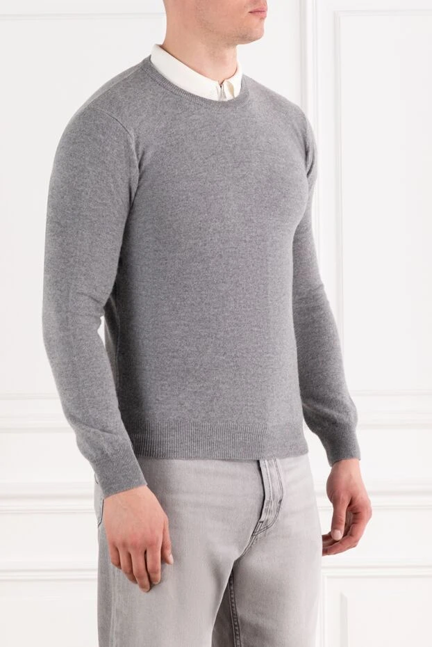 Corneliani ерлерге арналған сұр жүн кашемирден жасалған мойынға арналған секіргіш 189184 - фото 3