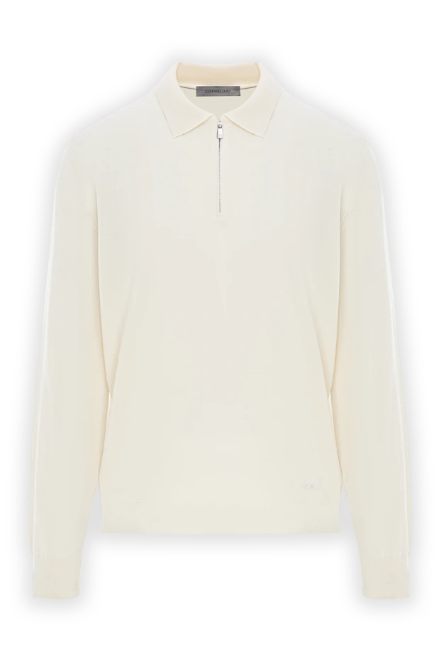 Шерстяное поло кремового цвета с застёжкой на молнию
- фото 1