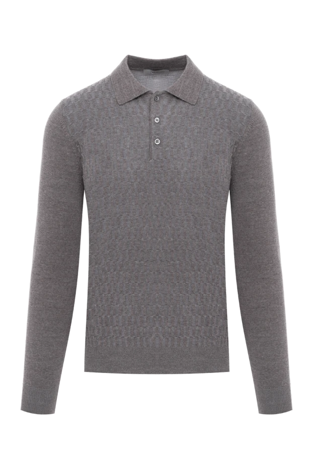 Corneliani көлемді тоқылған поло жейде және ұзын жеңді сұр ерлер
 189205 - фото 1