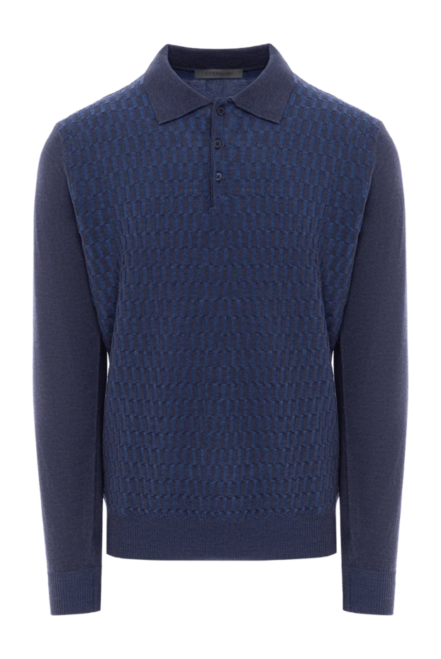 Текстуралы тоқылған жүннен жасалған поло көк
- фото 1