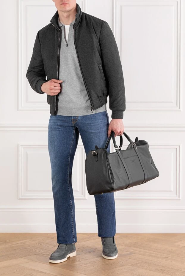 Corneliani ерлерге арналған сұр жүннен жасалған ұзын жеңді поло жейдесі 189211 - фото 2