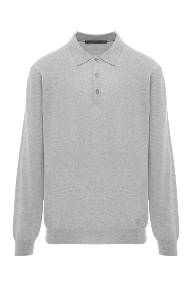 Сұр түсті асыл реңктегі ұзын жеңді жүннен жасалған поло
- фото 1