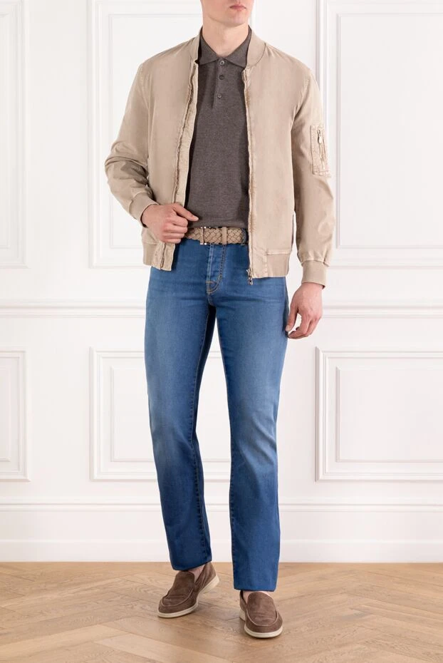 Corneliani коричневое шерстяное поло с длинным рукавом на пуговицах 189228 - фото 2