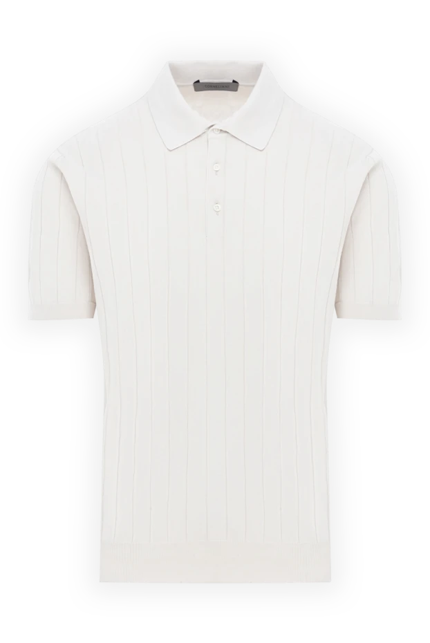 Трикотажное поло белого цвета в фактурный рубчик
- фото 1