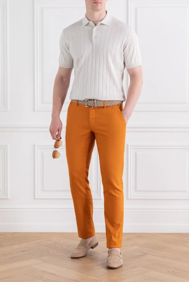 Corneliani трикотажное поло белого цвета в фактурный рубчик
189241 - фото 2