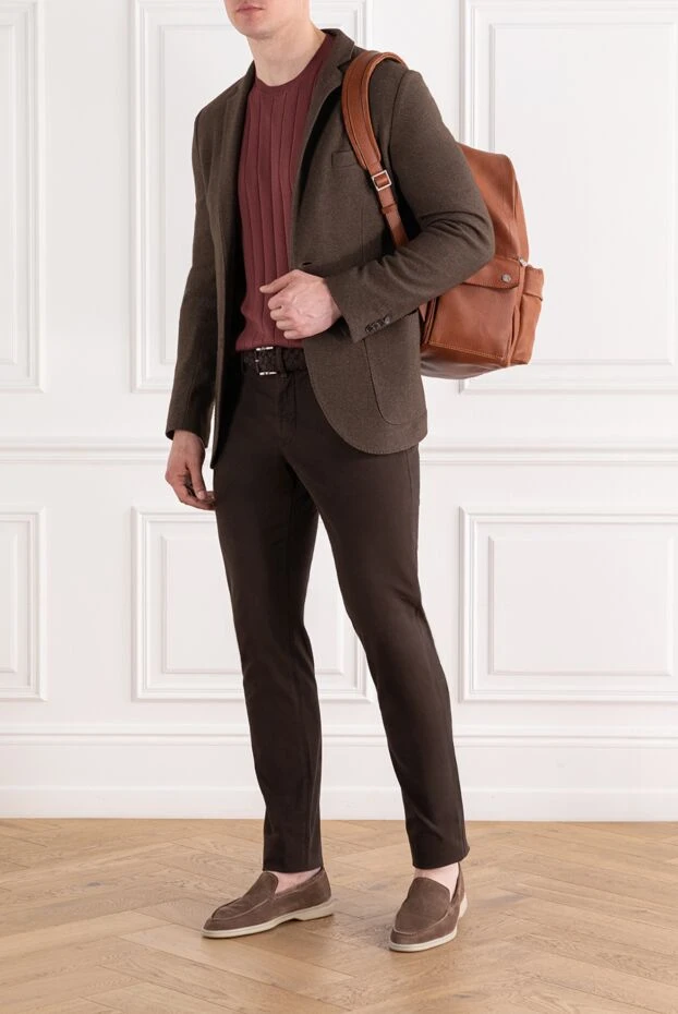 Corneliani қабырғасы көтерілген мақтадан жасалған секіргіш, бургундия 189243 - фото 2