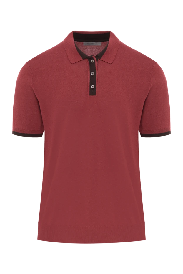 Контраст пластикасы бар бургундия ерлер поло көйлегі - фото 1