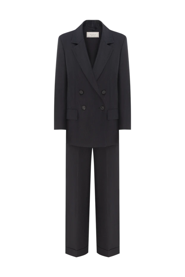 Кең шалбары бар қара көк қос төсті әйелдер костюмі
- фото 1