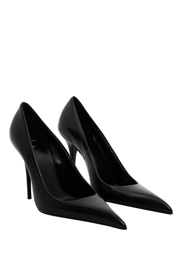 Saint Laurent туфли élysée из гладкой кожи черные 189259 - фото 3