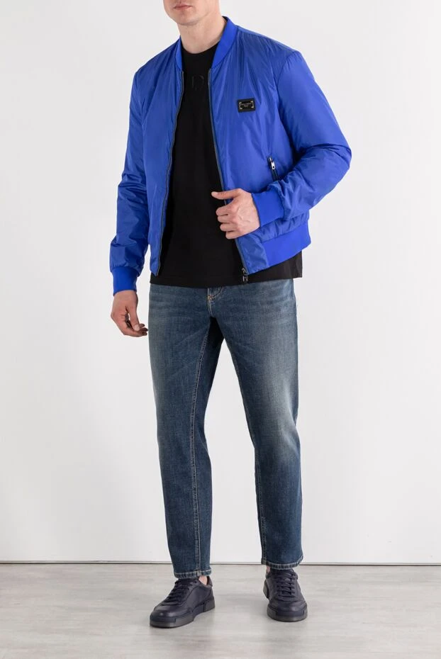 Dolce & Gabbana футболка из хлопкового джерси с вышитым логотипом dg черная мужская 189274 - фото 2