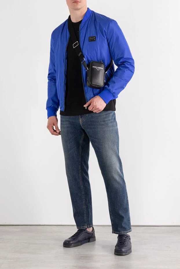 Dolce & Gabbana классические джинсы с фирменным лейблом из легкой фактурой ткани 189276 - фото 2