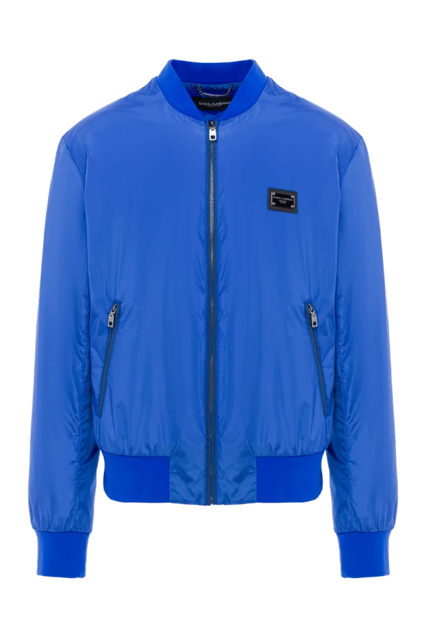 Men's Nylon Jacket With Blue Signature Plate - photo 1