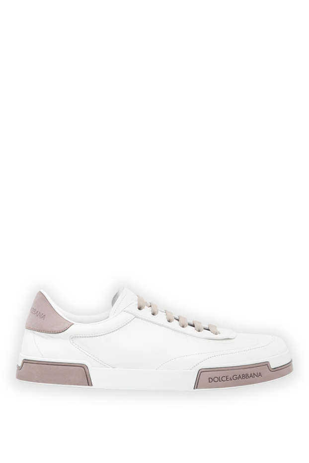 Ақ бұзау терісінен жасалған Portofino яхта кроссовкалары - фото 1