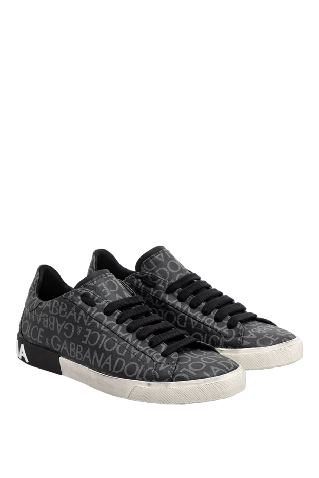 Dolce & Gabbana жаккарды жабыны бар portofino кроссовкалары қара 189283 - фото 3