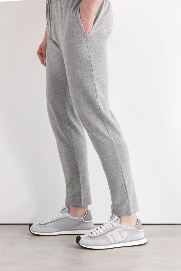 Dolce & Gabbana қара табаны бар ерлер сұр dg cushion кроссовкалары 189284 - фото 2