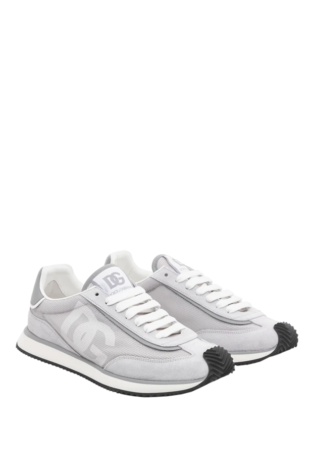 Dolce & Gabbana қара табаны бар ерлер сұр dg cushion кроссовкалары 189284 - фото 3