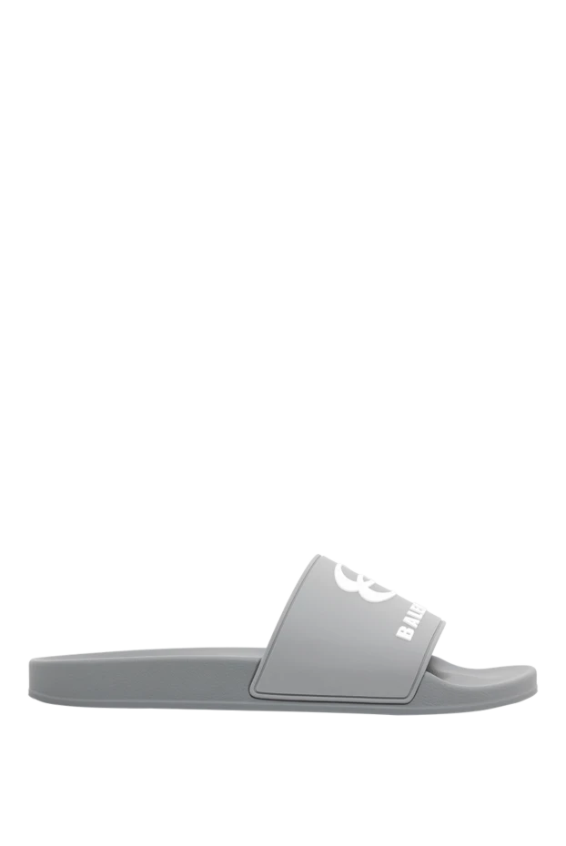 Men's Grey Logo Pool Flip Flops - photo 1