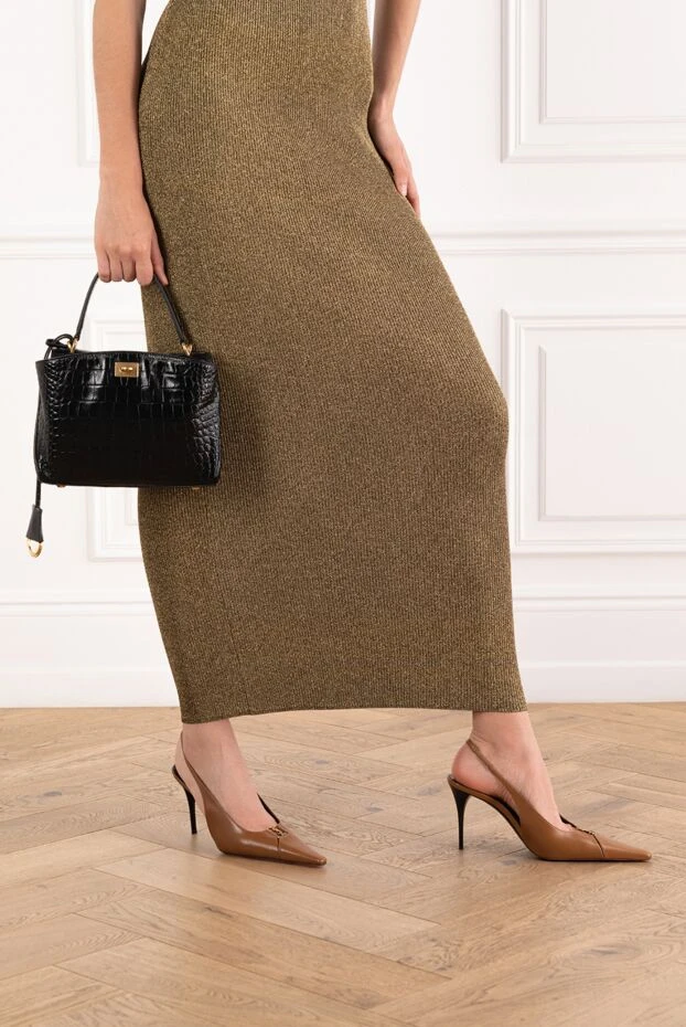 Balenciaga сумка rodeo handbag mini из черной мягкой телячьей кожи с тиснением под крокодила 189319 - фото 2