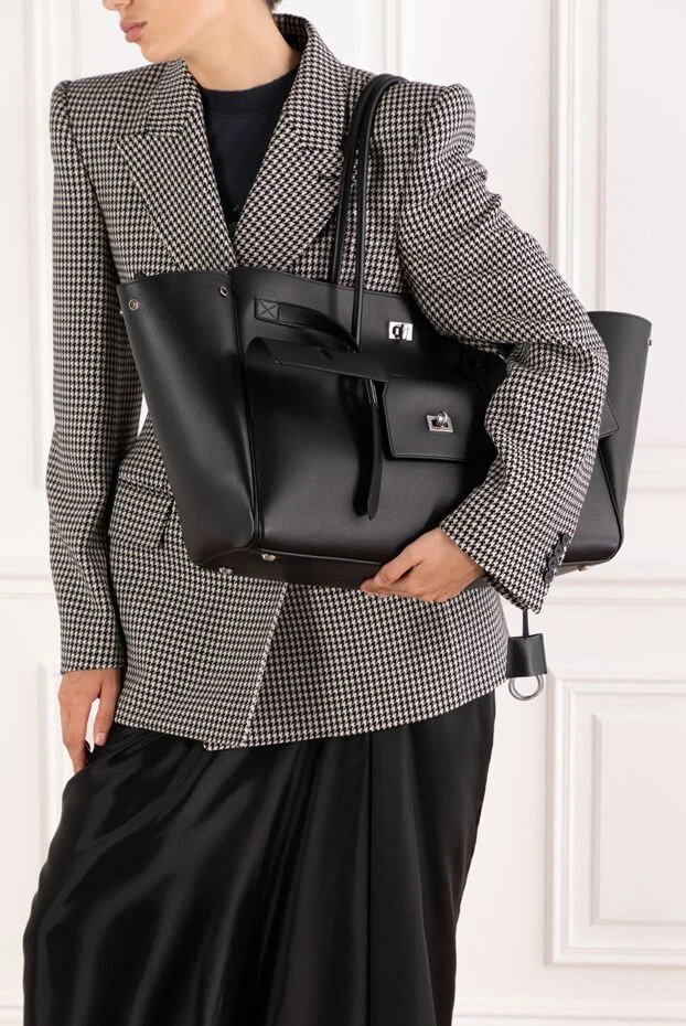 Balenciaga женская сумка bel air carry all bag большого размера черного цвета 189320 - фото 2