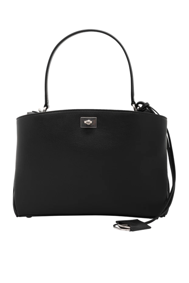 Small women's Rodeo bag in black calfskin - photo 1