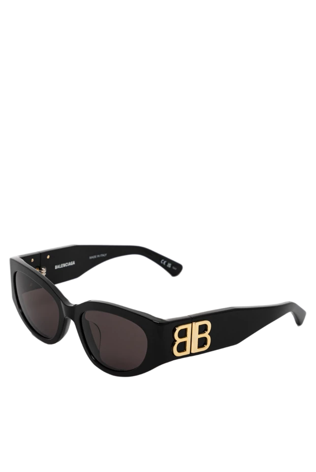 Balenciaga женские солнцезащитные очки bossy round af с золотистым логотипом 189324 - фото 3