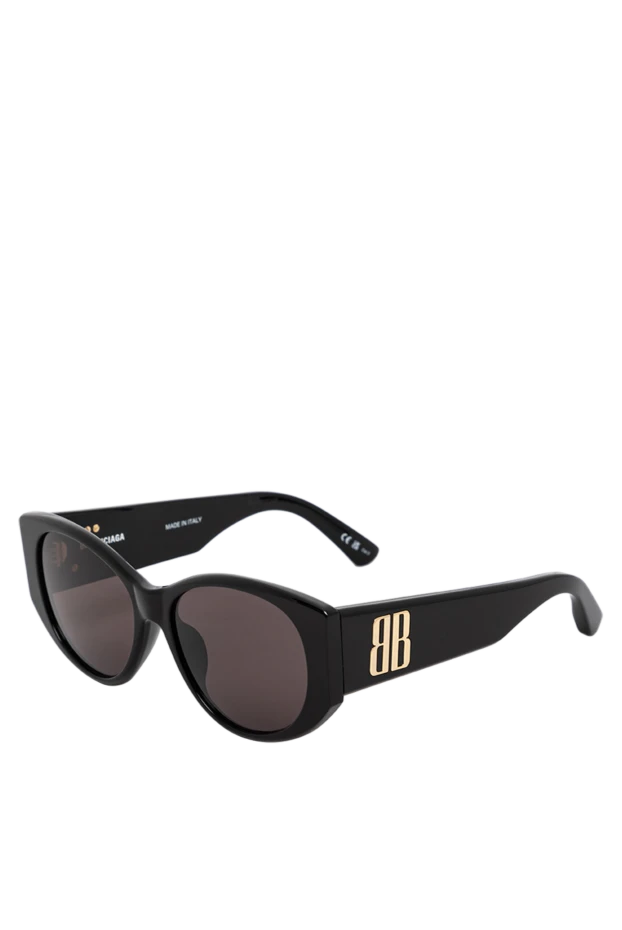 Balenciaga женские солнцезащитные очки nano round черного цвета 189325 - фото 3