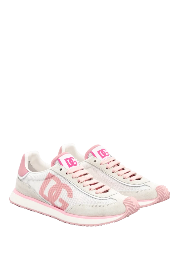 Dolce & Gabbana кроссовки dg cushion из комбинированных материалов белые 189330 - фото 3