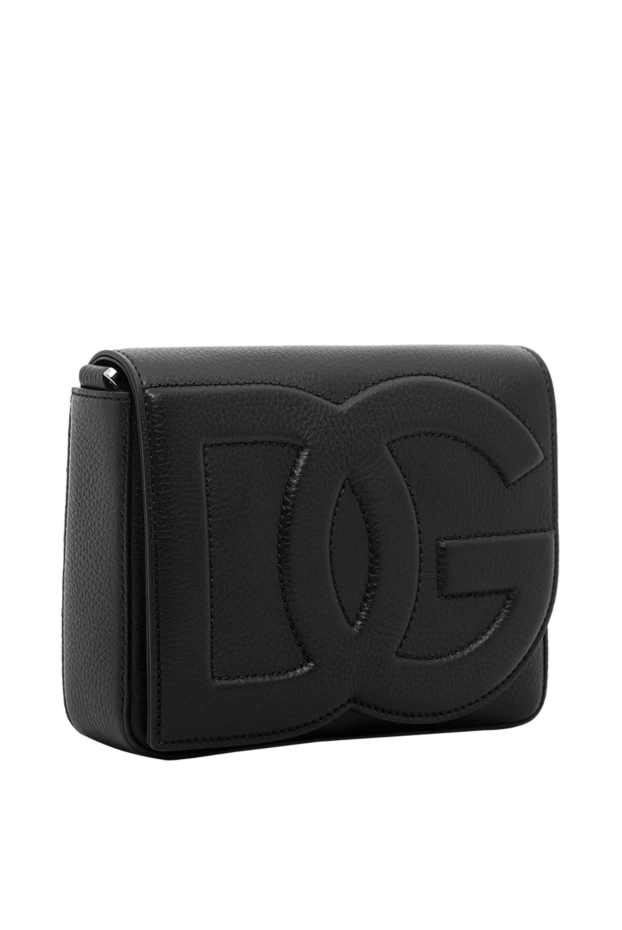 Dolce & Gabbana сумка кросс-боди dg logo среднего размера черная 189337 - фото 3