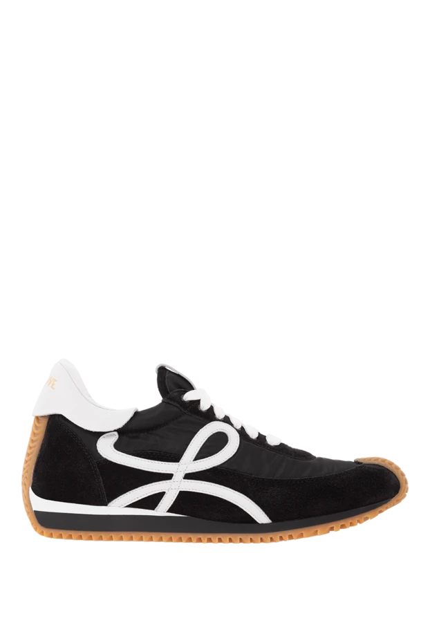 Flow Runner бұзау терісінен жасалған нейлон жүгіруге арналған аяқ киім қара - фото 1